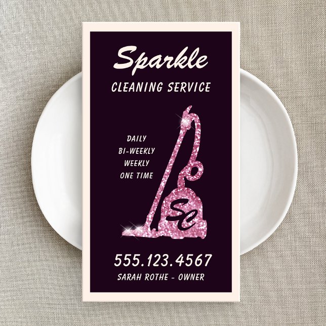 Glitter Vacuum Cleaner, Cleaning Service Calling Card (Creator Uploaded)