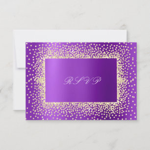 Glitter Violet Amethyst Gold RSVP Krystal A