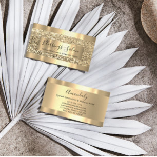 Glitter VIP Gold Frame Event Planner Luminous Busi Business Card