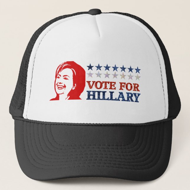 glitter vote hillary trucker hat (Front)
