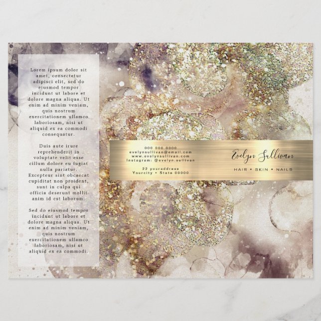 Glitter watercolor and foil  brochure (Front)