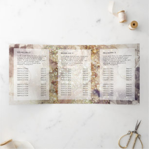 Glitter Watercolor and Foil Trifold Brochure