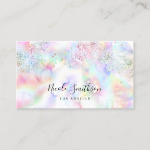 glitter watercolor ink business card
