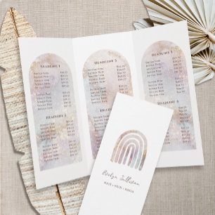 Glitter watercolor rainbow brochure