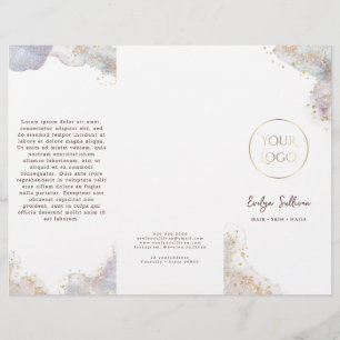 Glitter watercolor shapes brochure