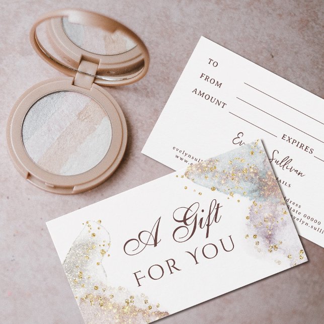 Glitter watercolor shapes gift card (Creator Uploaded)