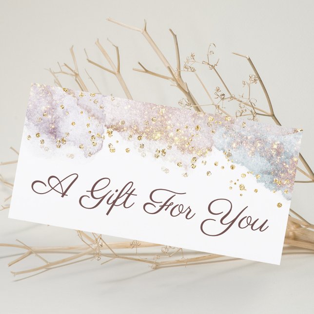 Glitter watercolor shapes gift certificate (Creator Uploaded)