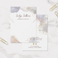 Glitter watercolor shapes necklace display card