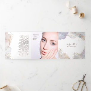 Glitter Watercolor Shapes Trifold Brochure