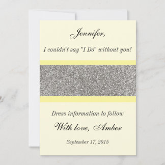 Glitter Will you be my bridesmaid Invitation