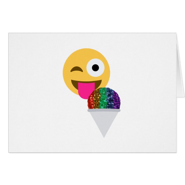 glitter wink emoji (Front Horizontal)