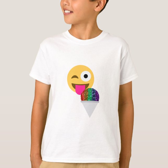 glitter wink emoji T-Shirt (Front)