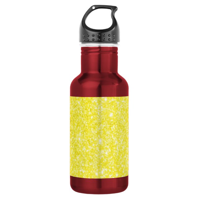 Glitter Yellow 532 Ml Water Bottle (Front)