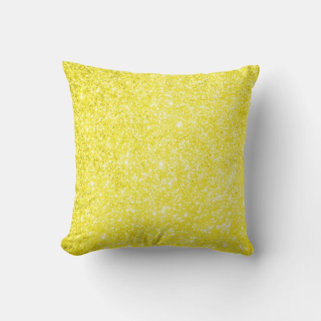 Glitter Yellow Cushion (Front)