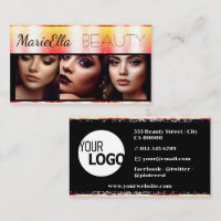 Glitter Yellow Peach Product Labels with Logo