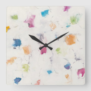 Glitterati I Abstract Print   Mike Schick Square Wall Clock