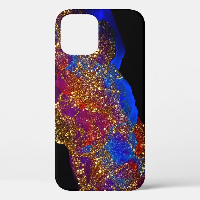 Glittered Alcohol Ink Case-Mate iPhone Case (Back)