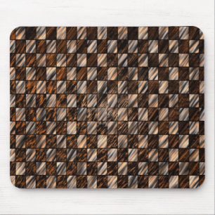 Glittering Brown Beige Mosaic Mouse Mat
