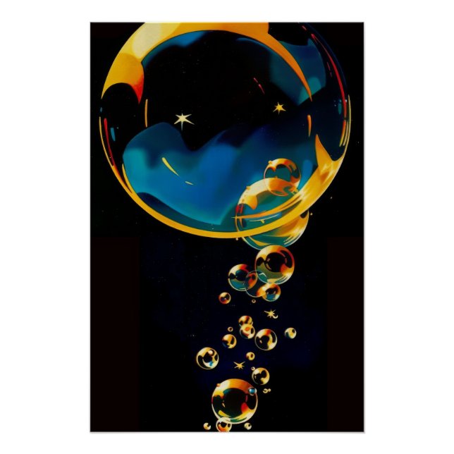Glittering Bubbles Poster (Front)