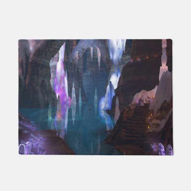 Glittering Caves by Night Doormat (Front)