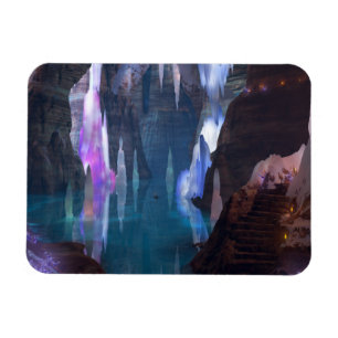 Glittering Caves by Night Flexible Magnet