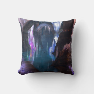 Glittering Caves by Night Pillow