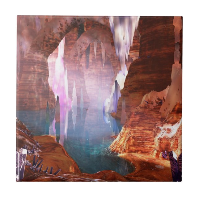 Glittering Caves Decorative Tile / Trivet (Front)