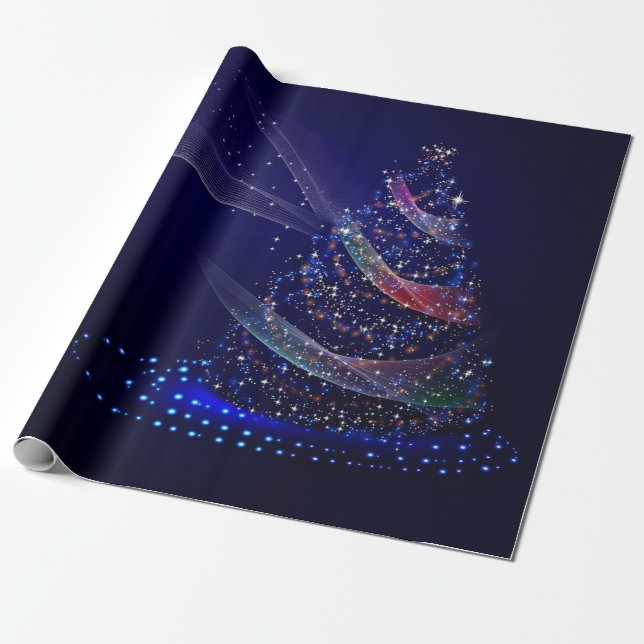 Glittering Christmas Wrapping Paper (Unrolled)