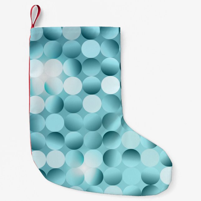 Glittering confetti green celebration backgroundab small christmas stocking (Front)