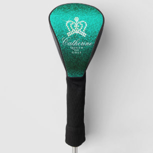 Glittering Crown Aqua Golf Head Cover