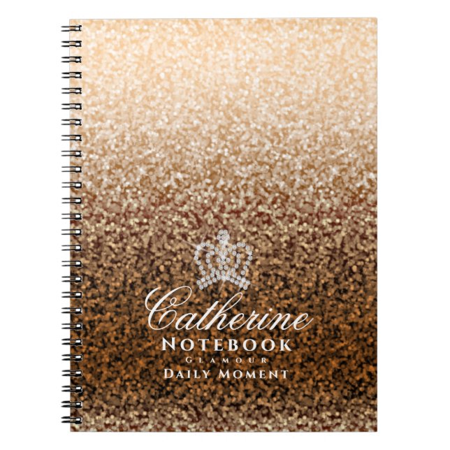 Glittering Crown Gold Notebook (Front)