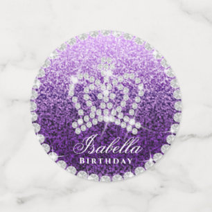 Glittering Crown Lavender Table Confetti
