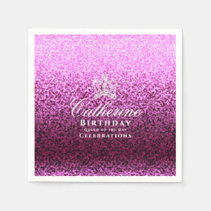 Glittering Crown Wine Napkin