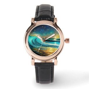 Glittering Divergent Ocean Waves Watch