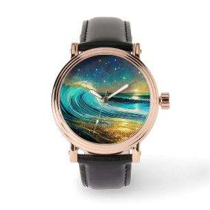 Glittering Divergent Ocean Waves Watch