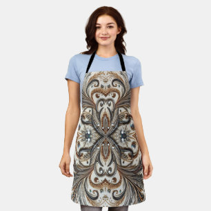 Glittering floral pattern with gemstone apron