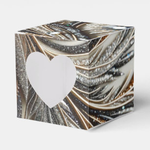 Glittering floral pattern with gemstone favour box