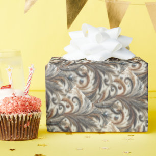 Glittering floral pattern with gemstone wrapping paper