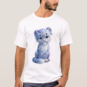 Glittering Galaxy Snow Leopard Men T-Shirt