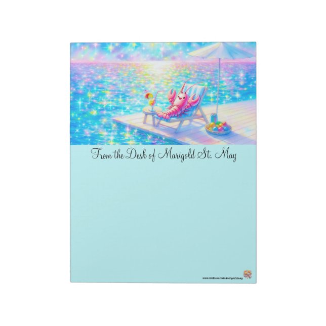 Glittering Lobster  Notepad (Rotated)