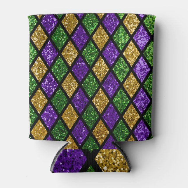 Glittering paillettes diamonds, festive background can cooler (Front)