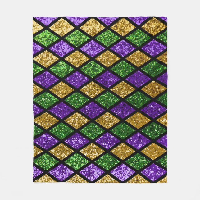 Glittering paillettes diamonds, festive background fleece blanket (Front)