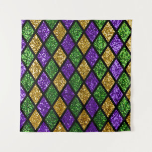 Glittering paillettes diamonds, festive background tapestry