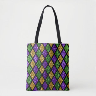 Glittering paillettes diamonds, festive background tote bag