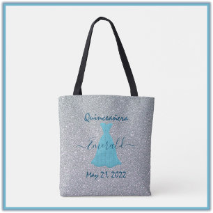 Glittering Quinceanera Commemoration  Tote Bag