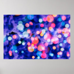 glittering shine bulbs lights background:blur of C Poster