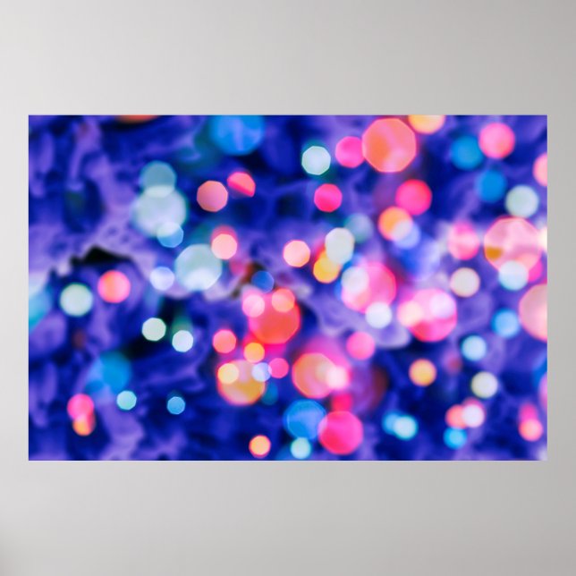 glittering shine bulbs lights background:blur of C Poster (Front)
