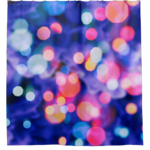 glittering shine bulbs lights background:blur of C Shower Curtain
