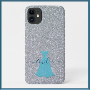 Glittering Silver Blue Gown iPhone 11 Case