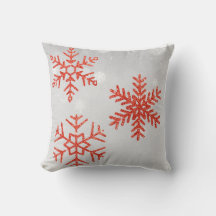 Glittering Snowflakes Pillow